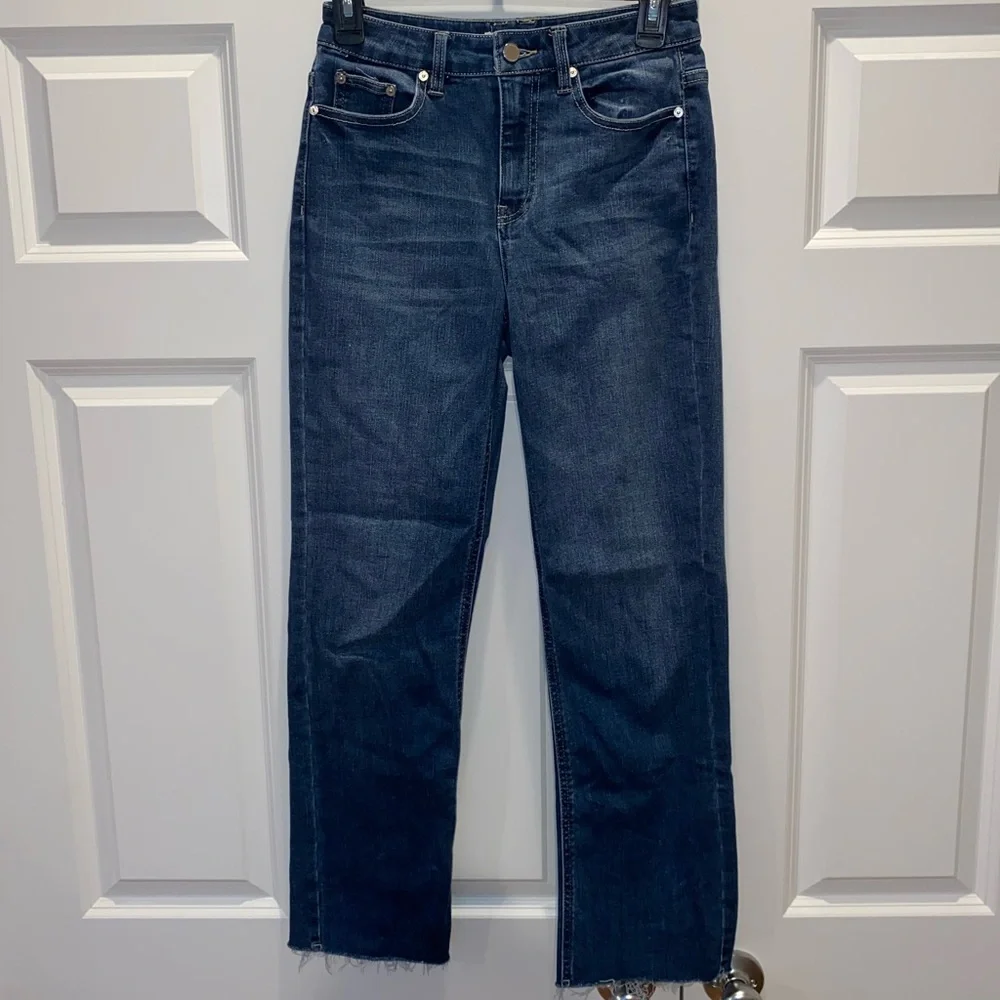 Oat New York Dark Blue Straight Leg Jeans - Picture 1 of 3